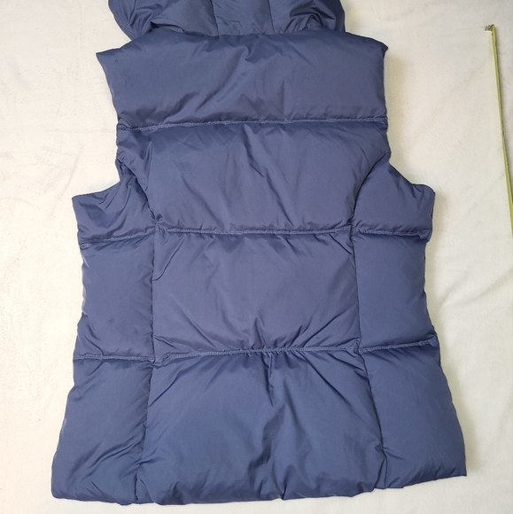 Prana Women's Evelina Hooded‎ Down Puffer Vest Size Small Navy Blue - Picture 4 of 16